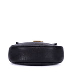 Sac bandoulière petit Drew en cuir de veau grainé noir