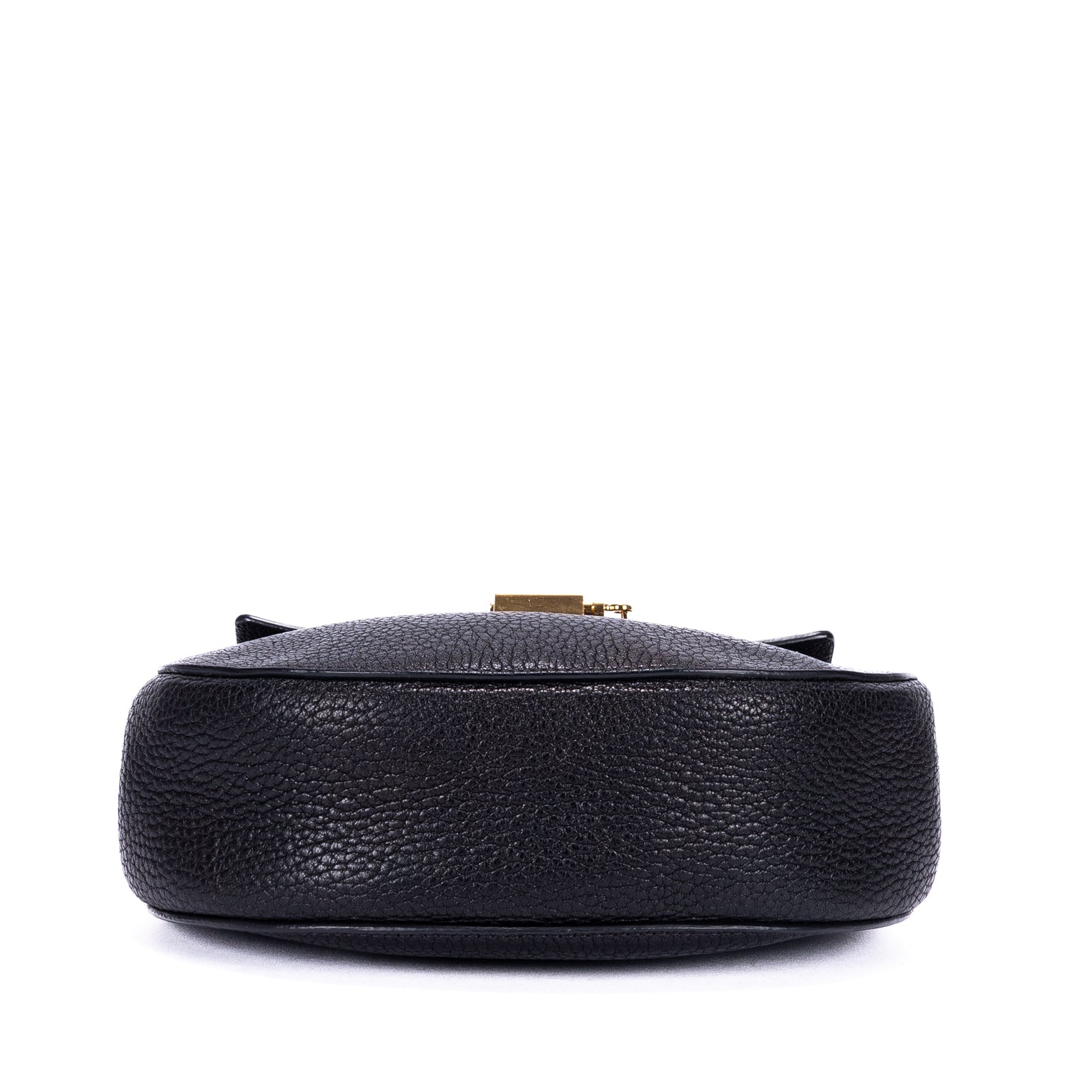 Sac bandoulière petit Drew en cuir de veau grainé noir