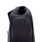 Sac bandoulière petit Drew en cuir de veau grainé noir