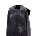 Sac bandoulière petit Drew en cuir de veau grainé noir