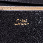Sac bandoulière petit Drew en cuir de veau grainé noir