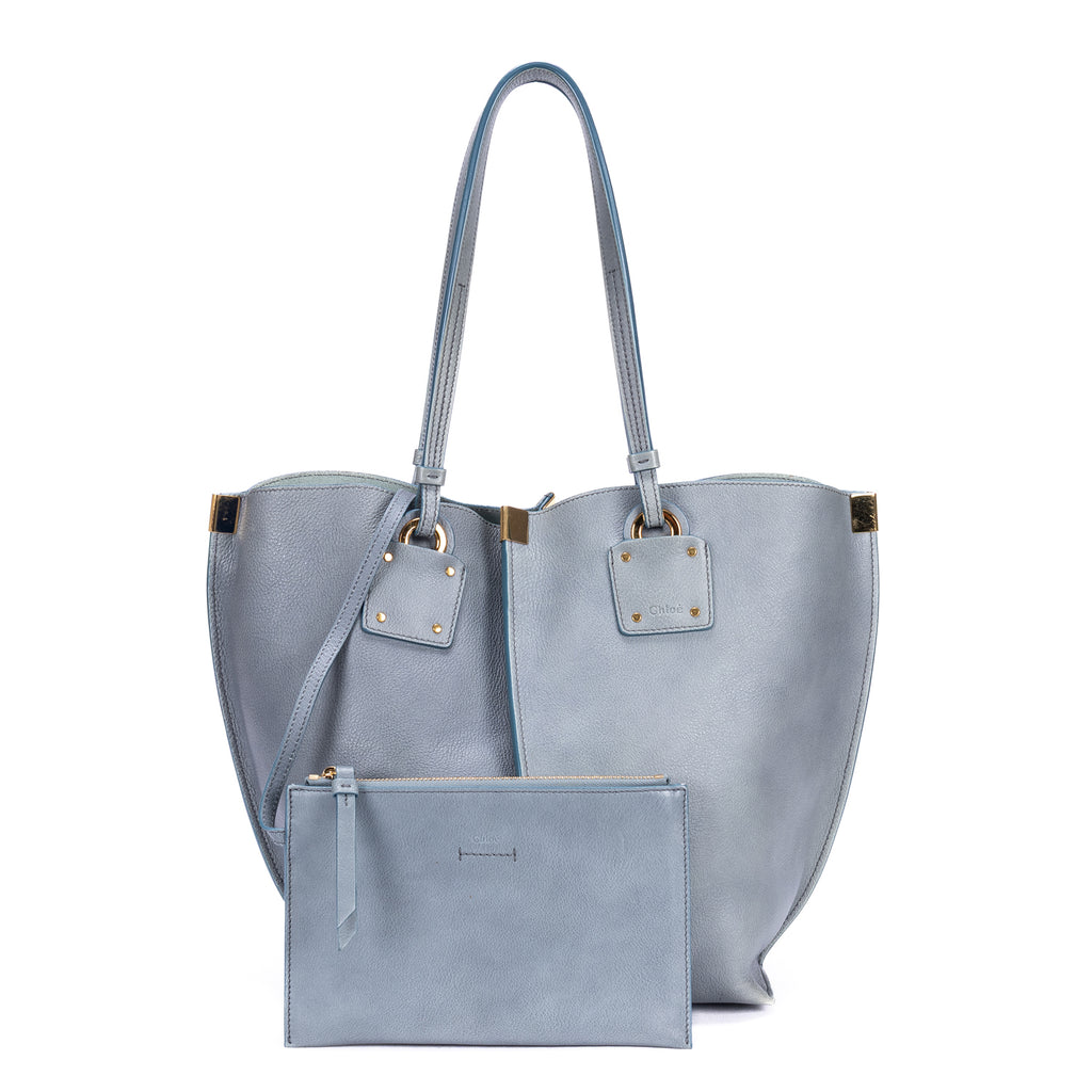Shoulder Bag Victoria Tote Blue Calfskin leather