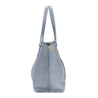 Sac porté épaule Victoria Tote Cuir de veau bleu