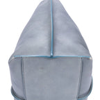 Sac porté épaule Victoria Tote Cuir de veau bleu
