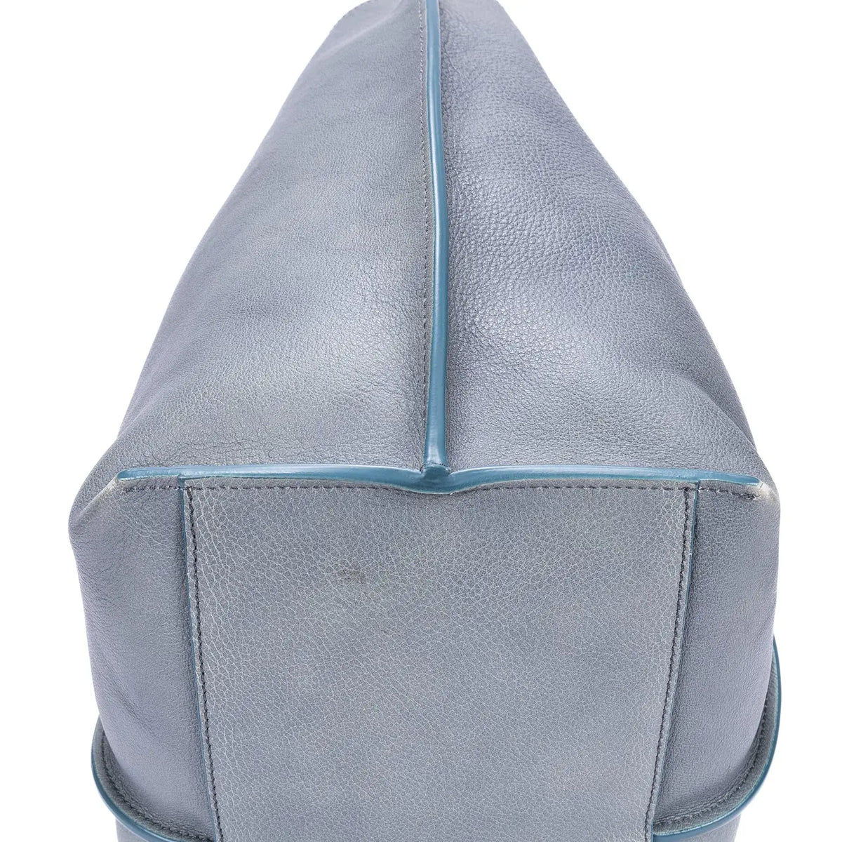 Sac porté épaule Victoria Tote Cuir de veau bleu
