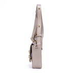 Sac porté épaule C Bag veau lisse taupe