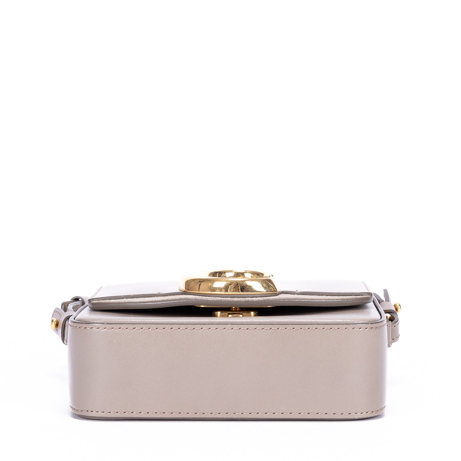 Sac porté épaule C Bag veau lisse taupe