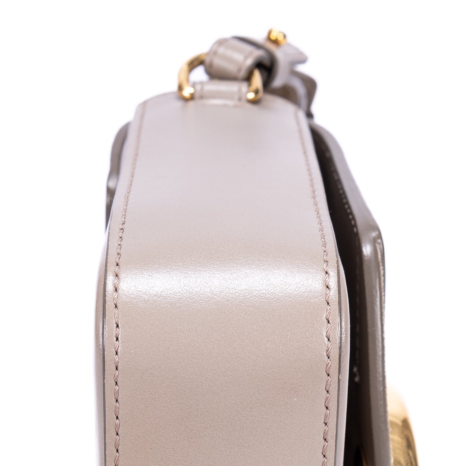 Sac porté épaule C Bag veau lisse taupe