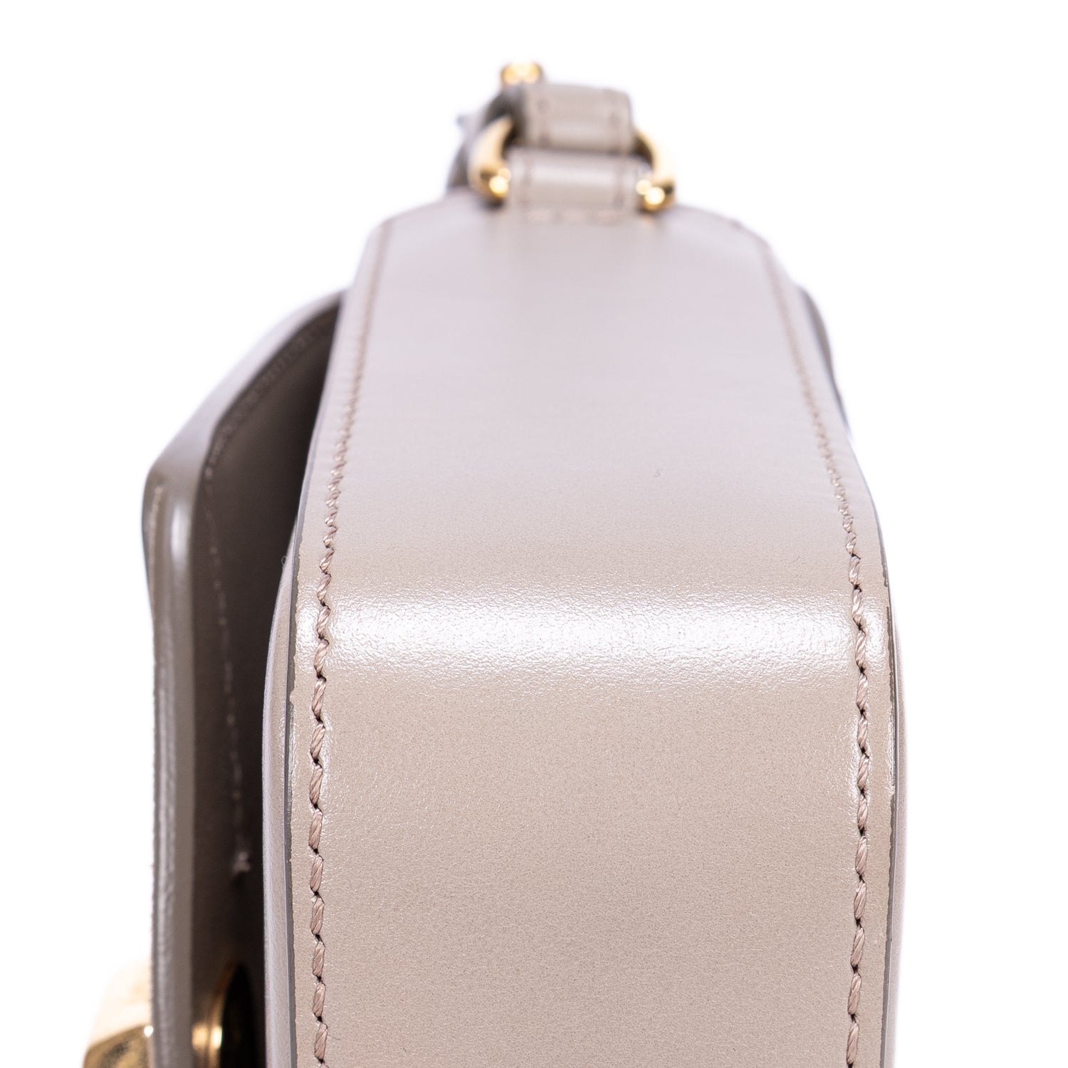 Sac porté épaule C Bag veau lisse taupe