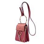 Shoulder Bag Small Faye Bracelet Bag Small Pink Calfskin leather
