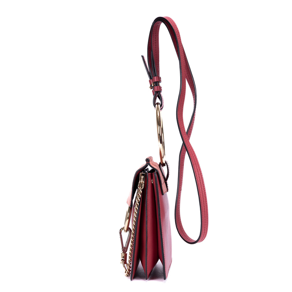 Shoulder Bag Small Faye Bracelet Bag Small Pink Calfskin leather