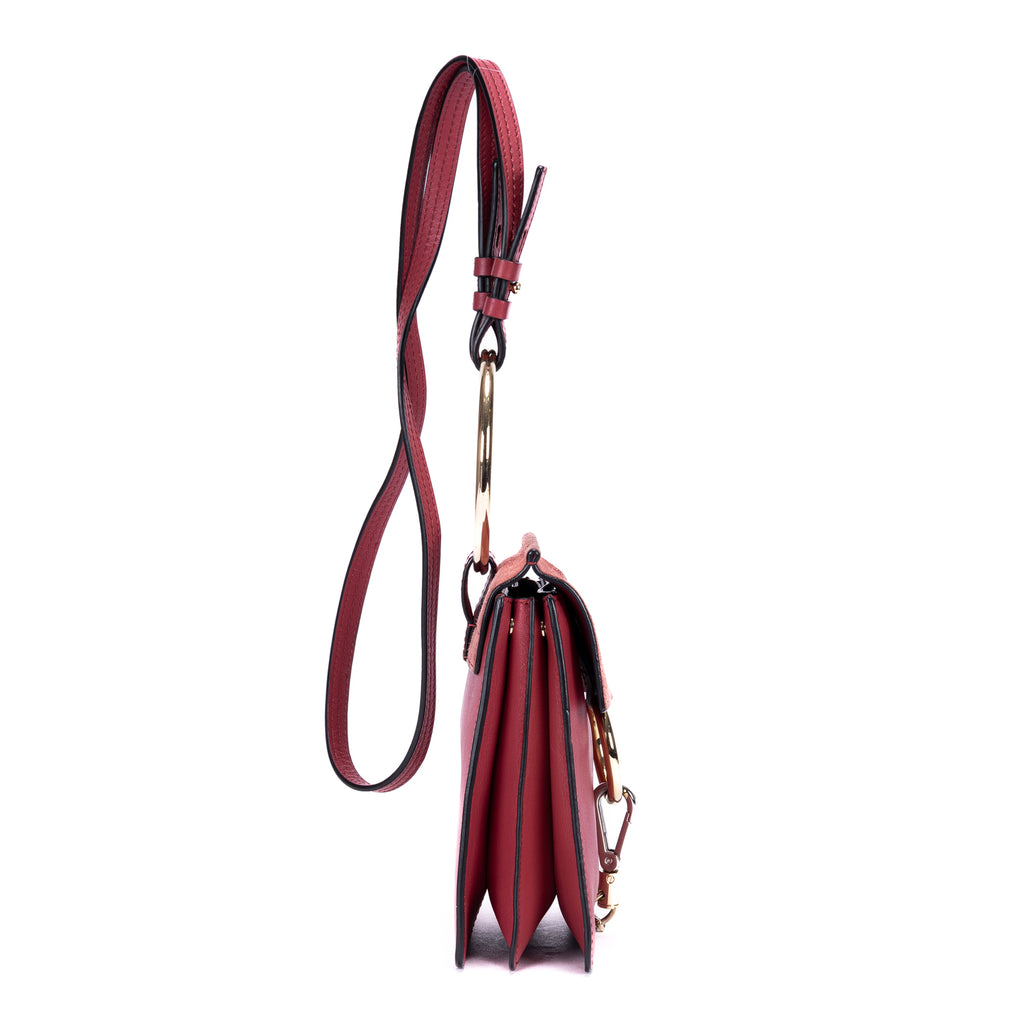 Shoulder Bag Small Faye Bracelet Bag Small Pink Calfskin leather
