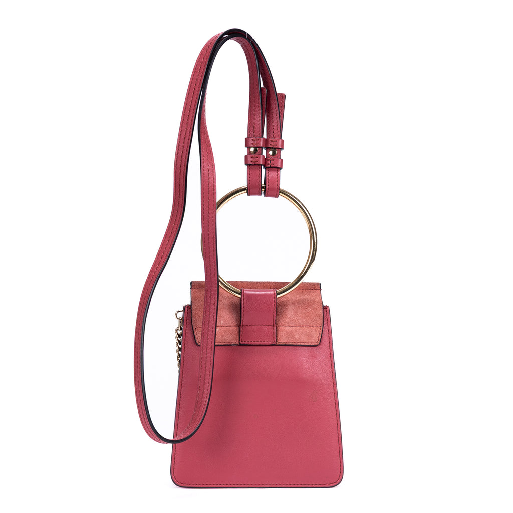 Shoulder Bag Small Faye Bracelet Bag Small Pink Calfskin leather