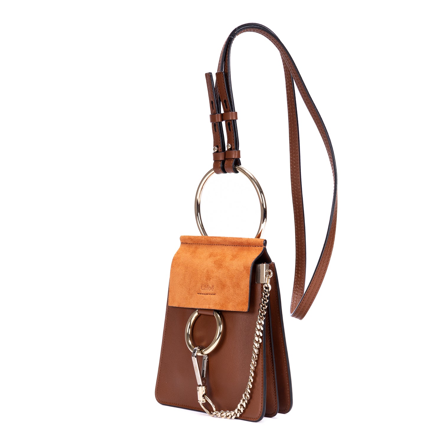 Backpack Faye Bracelet Brown Smooth Calfskin Leather/Suede Leather