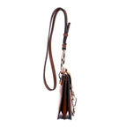 Mochila Faye Pulsera Cuero Liso Marrón/Ante