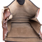 Mochila Faye Pulsera Cuero Liso Marrón/Ante