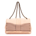 Shoulder Bag Small Bow Crossbody Light Orange Calfskin leather