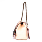 Shoulder Bag Small Bow Crossbody Light Orange Calfskin leather