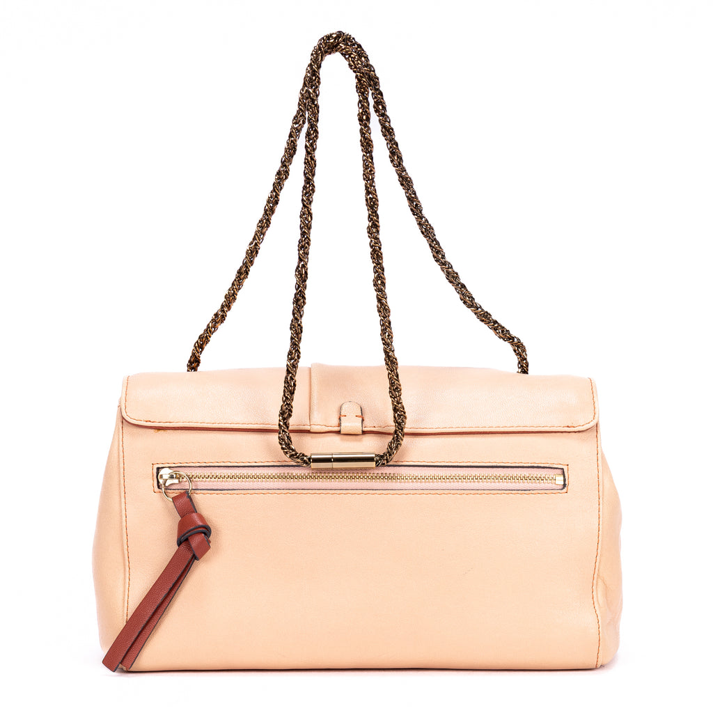 Shoulder Bag Small Bow Crossbody Light Orange Calfskin leather