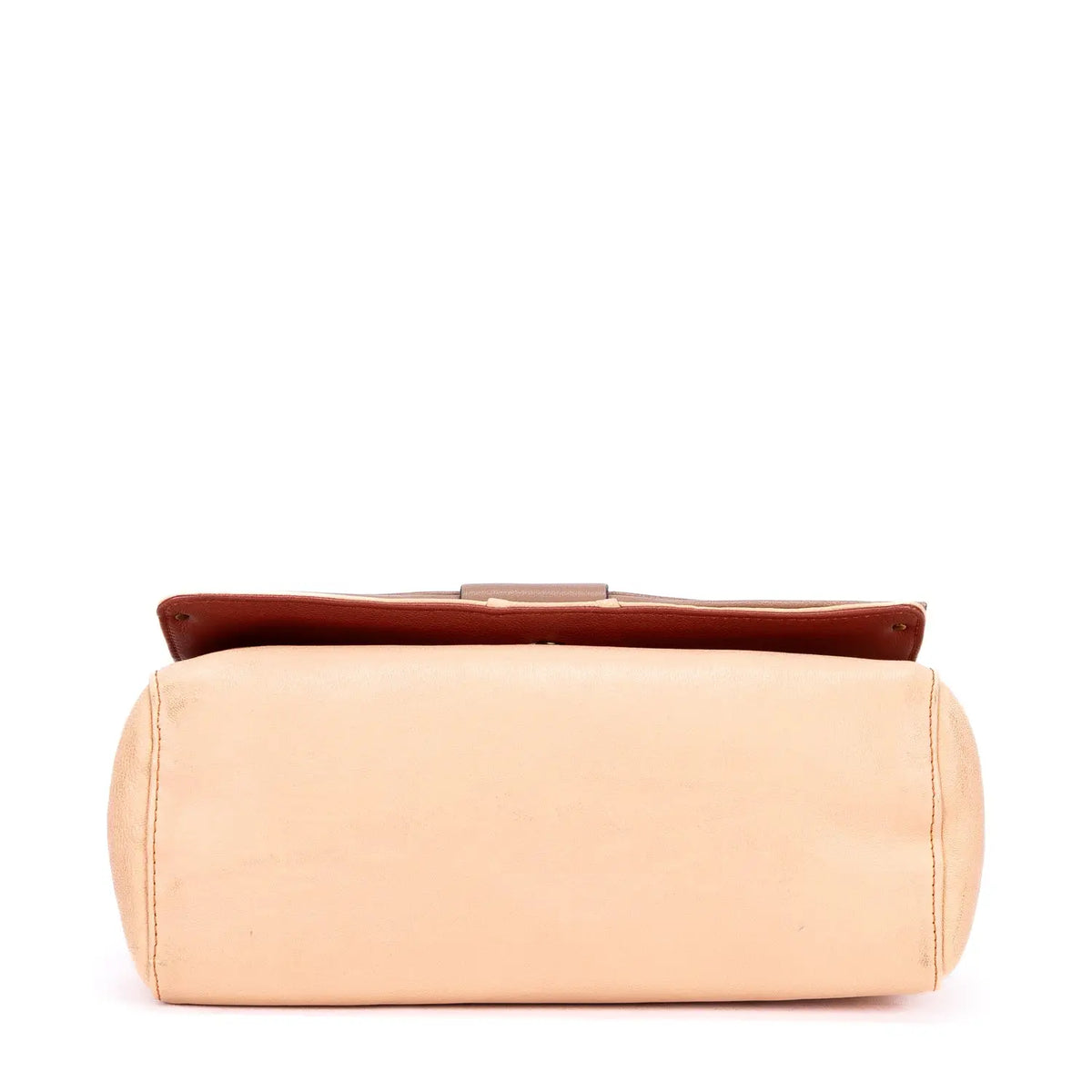 Bolso Bandolera Pequeño Lazo Naranja Claro Piel de ternera