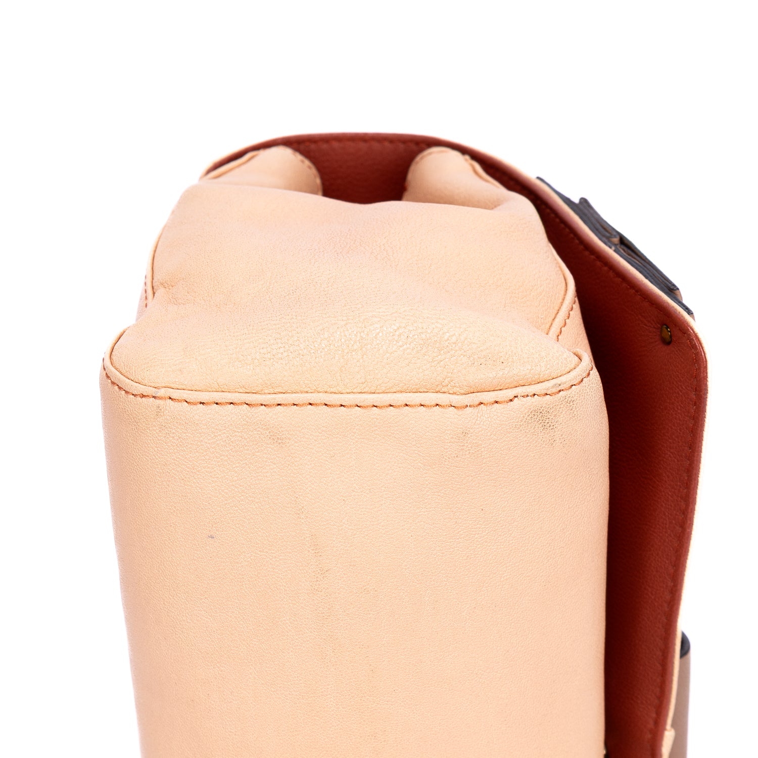 Shoulder Bag Small Bow Crossbody Light Orange Calfskin leather