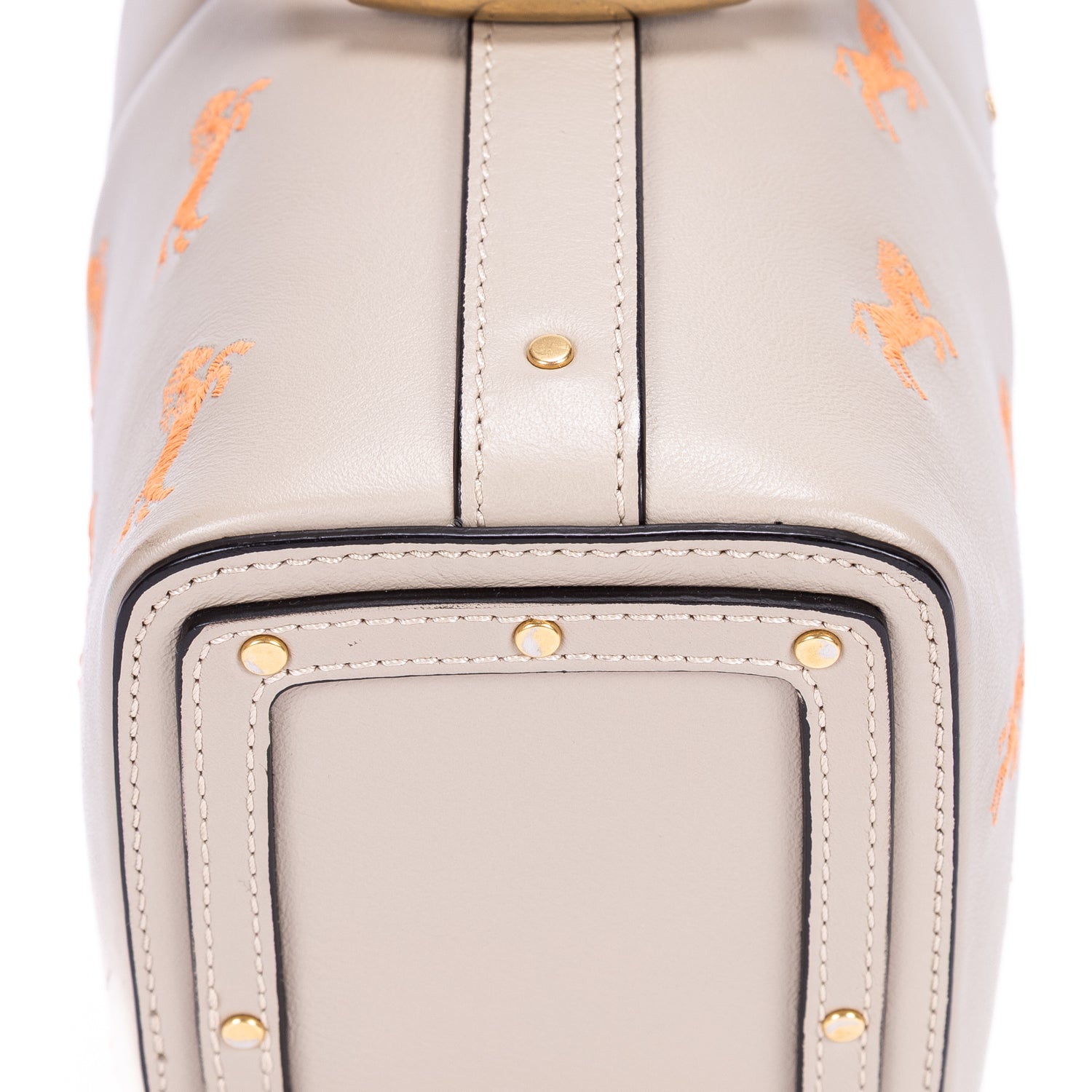 Sac bandoulière Roy Bucket en cuir de veau lisse gris