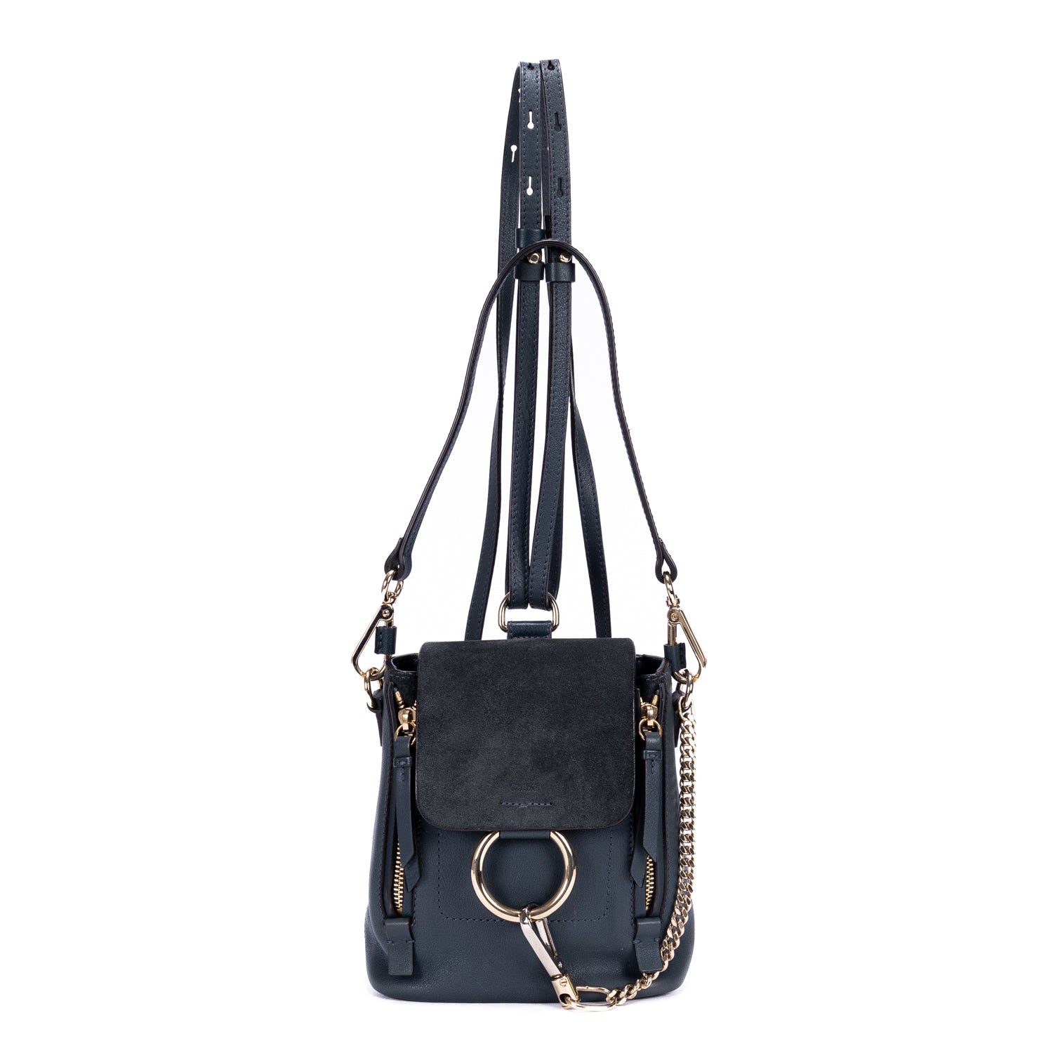 Backpack Faye Backpack Mini Navy Smooth Calfskin Leather/Suede Leather