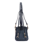 Mochila Faye Mochila Mini de piel de becerro lisa/ante azul marino