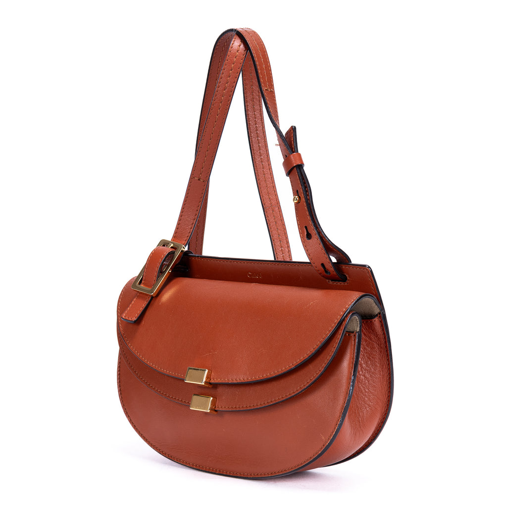 Shoulder Bag Georgia Crossbody Brown Calfskin leather