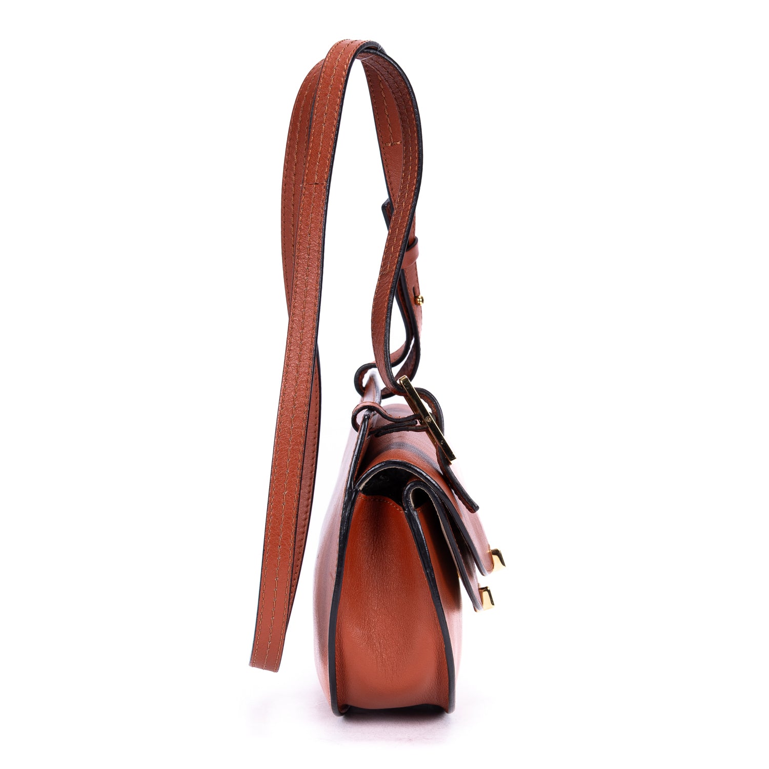 Shoulder Bag Georgia Crossbody Brown Calfskin leather