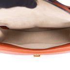 Sac bandoulière Georgia en cuir de veau marron