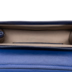 Bolso de hombro C Bag de piel de becerro lisa azul