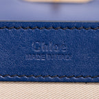Bolso de hombro C Bag de piel de becerro lisa azul