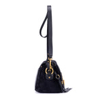 Shoulder Bag Indy Camera Crossbody Black Sude Leather