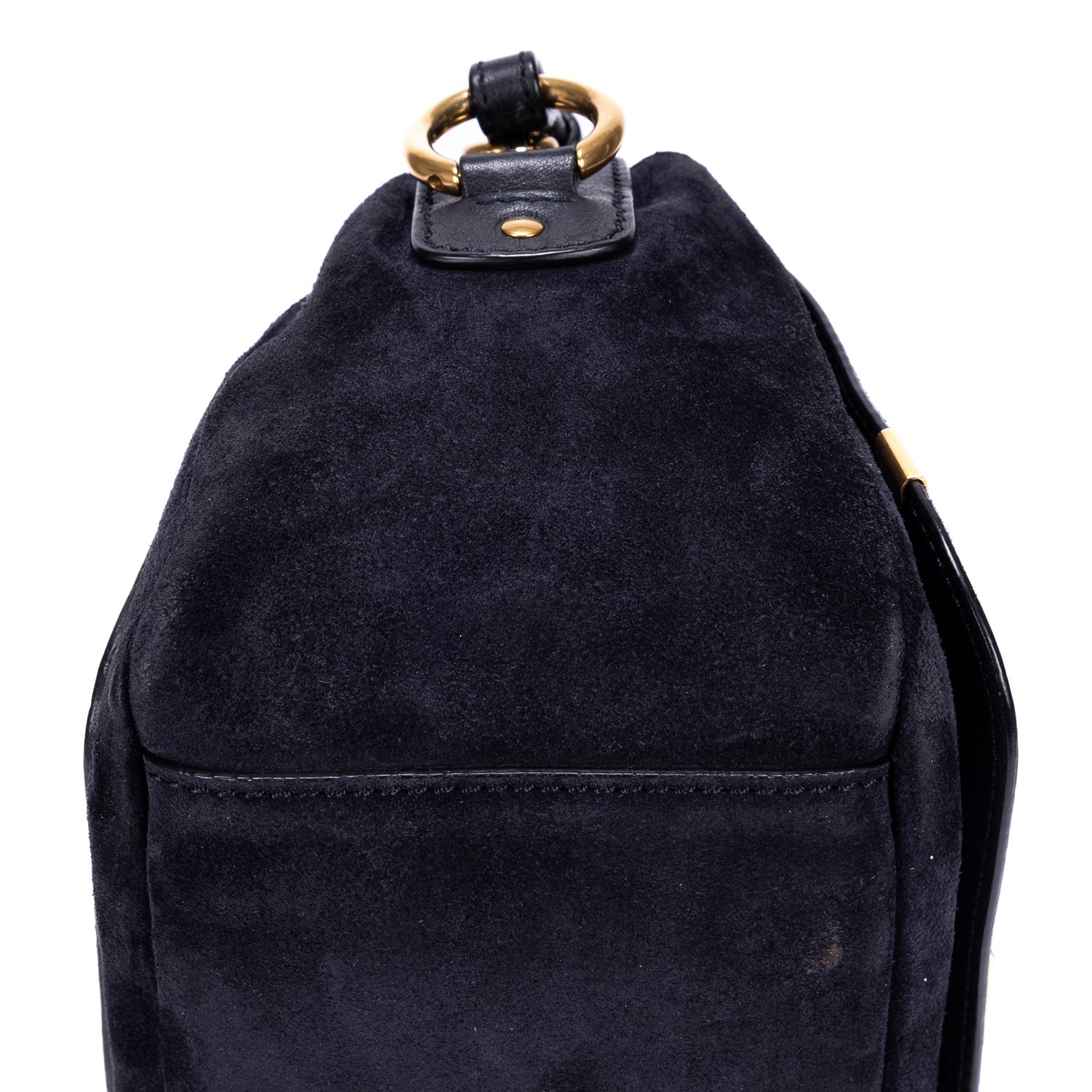 Shoulder Bag Indy Camera Crossbody Black Sude Leather