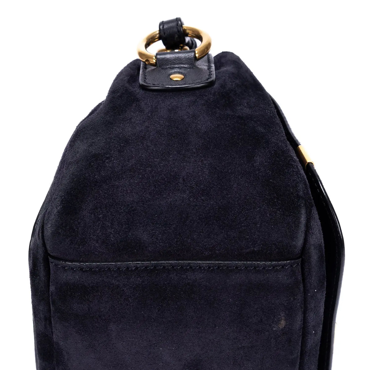 Sac à bandoulière Indy Camera en cuir suédé noir