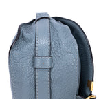 Bolso de Hombro Mini Drew de Piel de Becerro Granulada Azul