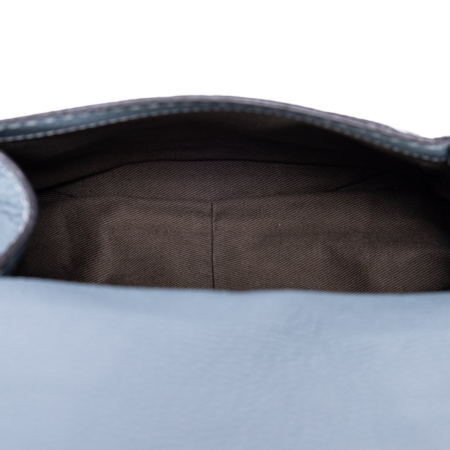 Bolso de Hombro Mini Drew de Piel de Becerro Granulada Azul