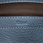 Bolso de Hombro Mini Drew de Piel de Becerro Granulada Azul