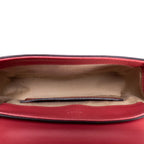 Shoulder Bag C Crossbody Red Calfskin Crocodile Embossed Leather