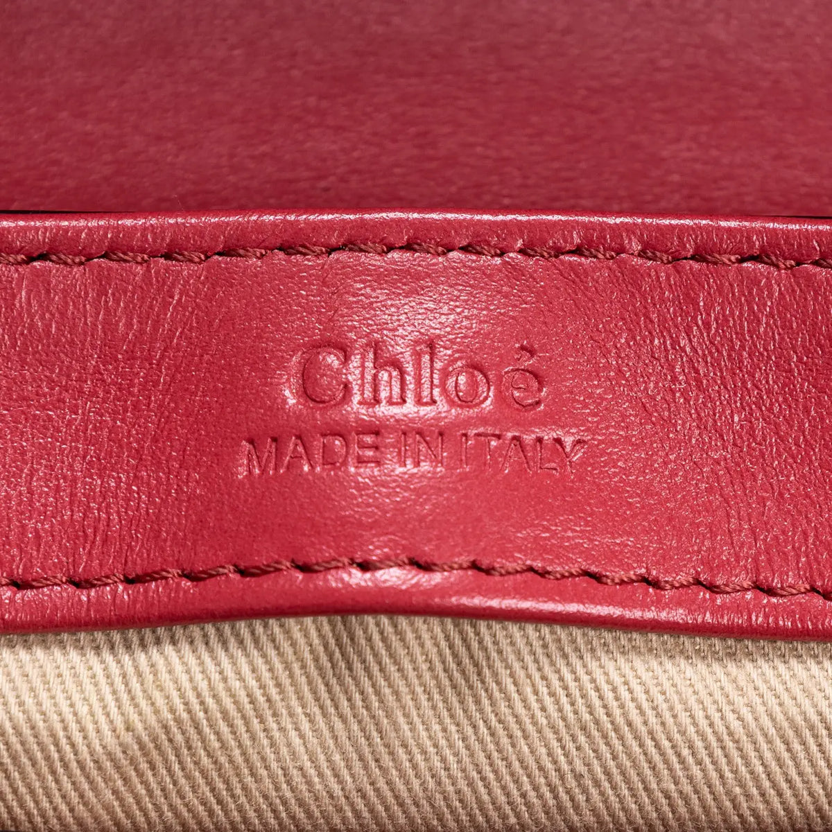 Shoulder Bag C Crossbody Red Calfskin Crocodile Embossed Leather