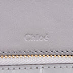 Sac à bandoulière C en cuir de veau gaufré façon crocodile gris