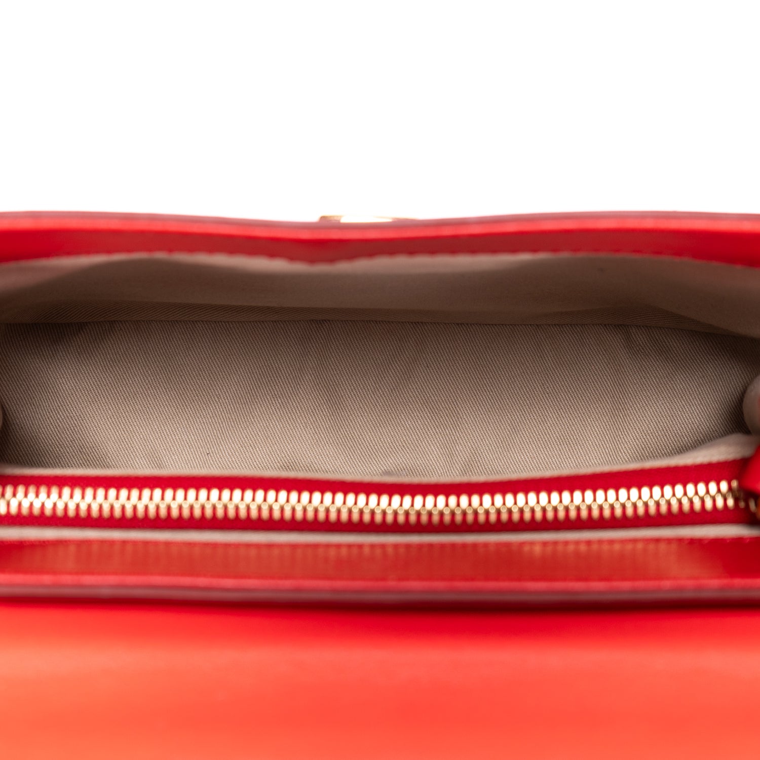 Bolso de Hombro Mediano C Bag Mediano Piel de Becerro Lisa Roja