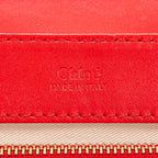 Bolso de Hombro Mediano C Bag Mediano Piel de Becerro Lisa Roja