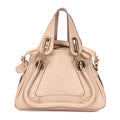 Sac bandoulière Small Paraty en cuir de veau grainé beige