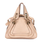 Sac bandoulière Small Paraty en cuir de veau grainé beige
