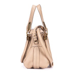 Sac bandoulière Small Paraty en cuir de veau grainé beige