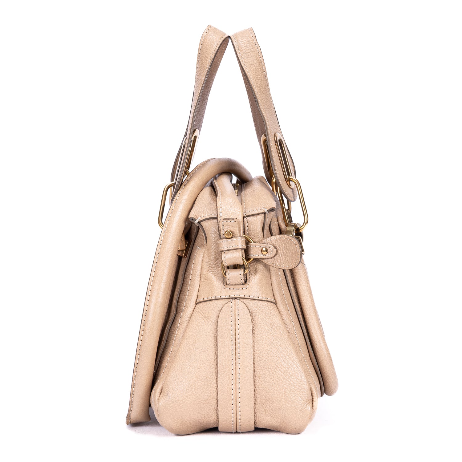 Handbag Small Paraty Small Beige Grained Calfskin Leather