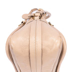 Sac bandoulière Small Paraty en cuir de veau grainé beige