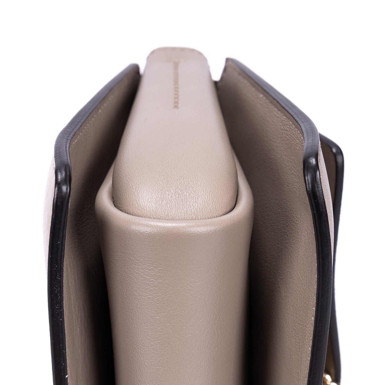 Bolso al Hombro Faye Pequeño Piel de Becerro Lisa Gris